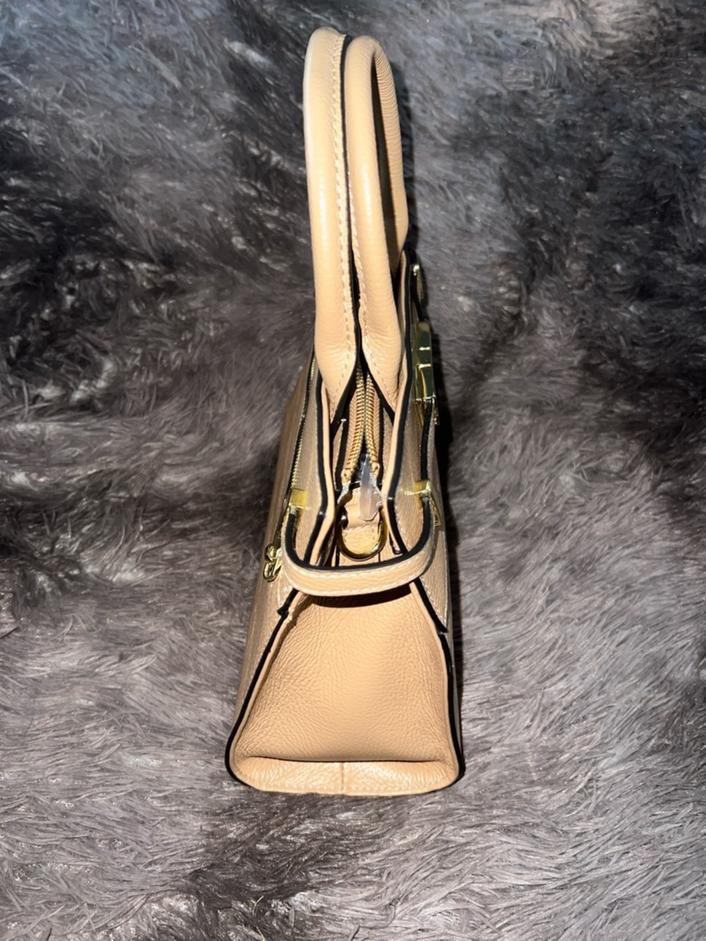 Textured Pattern Convertible Satchel Bag - Picture 5 of 10